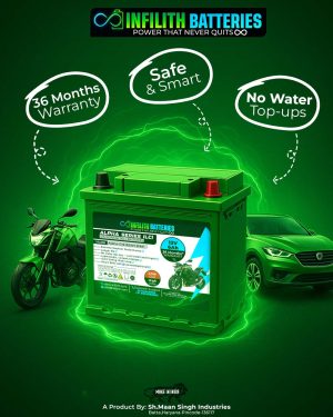 Infilith 12v 6Ah Lithium Bike Battery (Alpha-CYL126AH-Bike) For Sports Bike 125cc Above – High Performance & Instant Start.