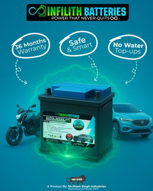 Infilith 12v 30Ah Lithium Car Battery (Alpha-CYL1230A-CAR) – High Performance & Instant Start.